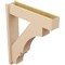 Ekena Millwork 8-in W x 34-in D x 42-in H Balboa Block Rough Cedar Woodgrain TimberThane Outlooker, Primed Tan OUTUR080X34X42BOA44RCPR - alternate 3